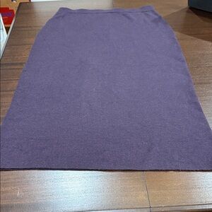 Eileen Fisher Deep Purple Merino Wool Knit Skirt